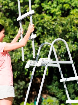 Escalera Piscina Intex Nueva