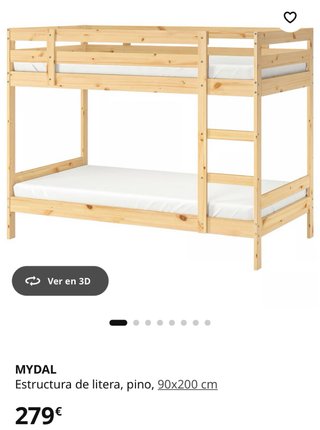 Litera Ikea con colchones 90X200cm