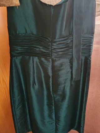 Vestido de fiesta verde azulado