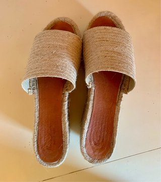Sandalias cuña esparto natural