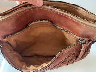 Bolso Biba Piel Marrón Trenzado
