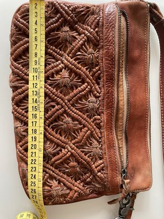 Bolso Biba Piel Marrón Trenzado