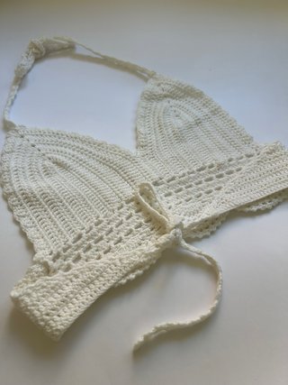 Top Crochet Blanco Talla Única