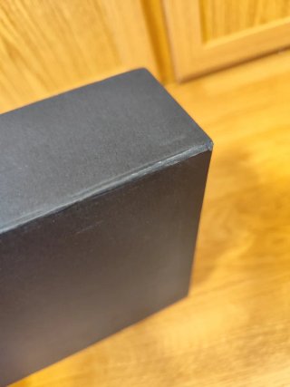 Caja de regalo forrada con satén azul