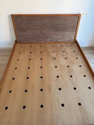 Cabezal de cama de teca