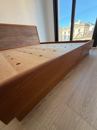 Cabezal de cama de teca
