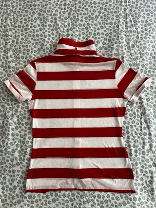 Camicia Moschino Jeans a righe bianche e rosse