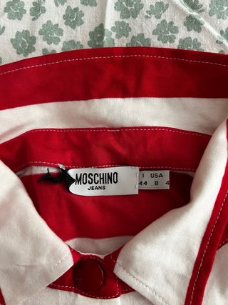 Camicia Moschino Jeans a righe bianche e rosse