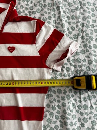 Camicia Moschino Jeans a righe bianche e rosse