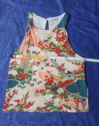 Top halter estampado japones floral Zara Talla M