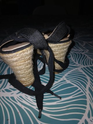 Sandali donna con zeppa nera taglia 37