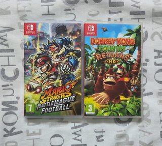Mario Strikers y Donkey Kong Returns hd switch
