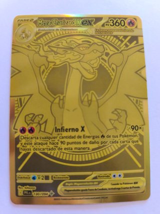 Carta Pokémon Mega-Charizard X EX Dorada 130/094
