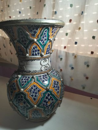 Jarrón Cerámica Artesanal Marroquí