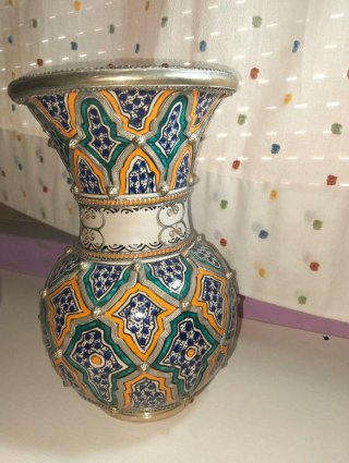 Jarrón Cerámica Artesanal Marroquí