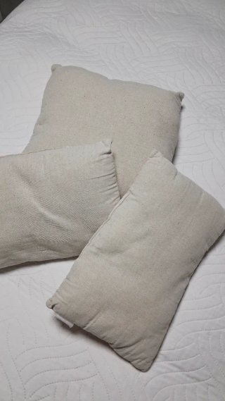 Conjunto 3 cojines decorativos beige