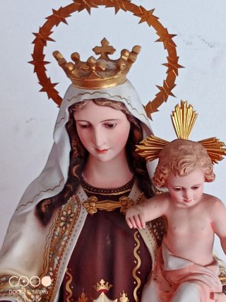 Virgen del Carmen con Niño Jesús 80 CMS Antigua