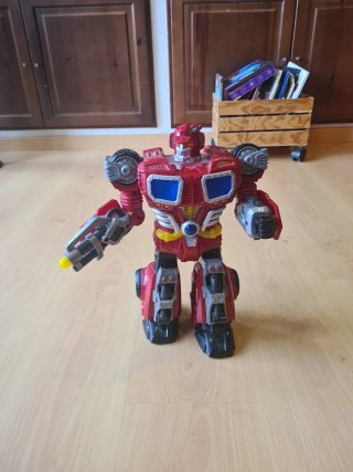 Robot de Juguete Rojo y Gris
