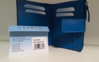 Monedero billetero mujer azul