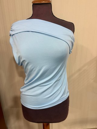 Top Shein Monospalla Azzurro Taglia L