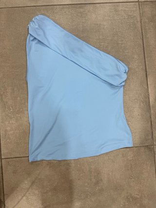 Top Shein Monospalla Azzurro Taglia L