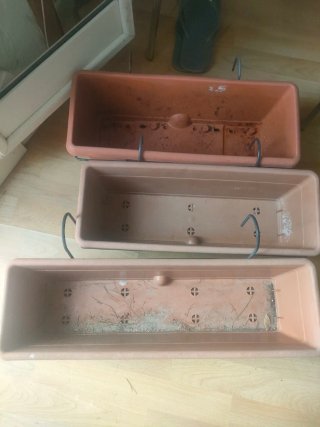 3 jardineras balcón con soporte