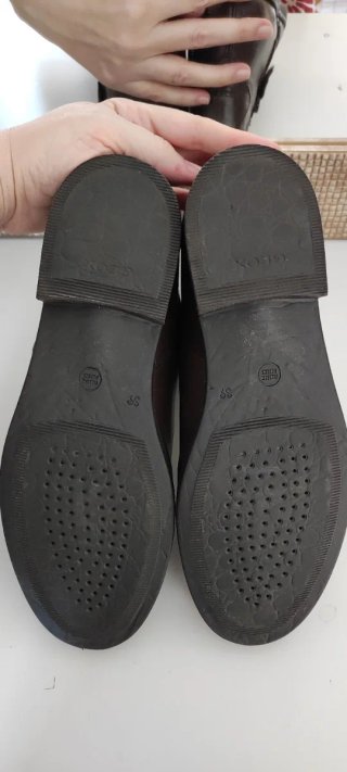 Geox. Botines de piel chocolate. Talla 39. Como n