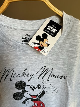Camiseta Mickey Mouse Disney Gris Talla M Nueva