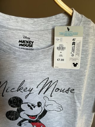 Camiseta Mickey Mouse Disney Gris Talla M Nueva