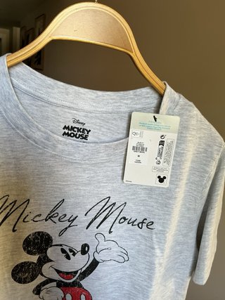 Camiseta Mickey Mouse Disney Gris Talla M Nueva