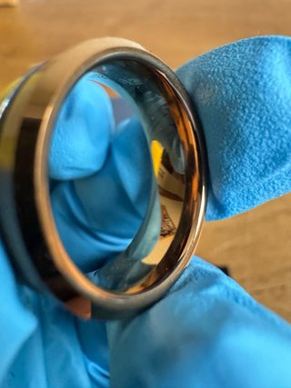 Anillo Tungsteno Hombre Dorado y Azul