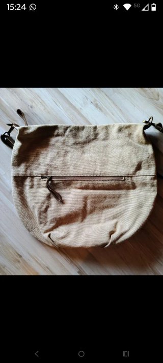 Bolso loneta grande beige