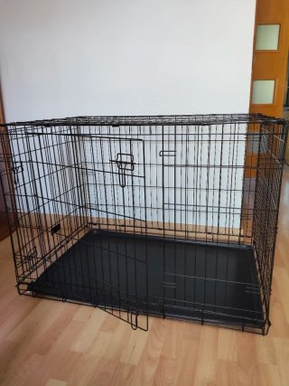 Jaula metálica para perros negra