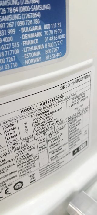 NEVERA COMBI SAMSUNG NO FROST ENERGÍA A+
