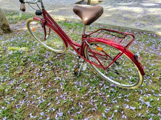 Bicicleta urbana roja vintasg