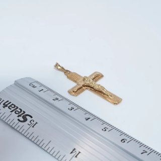 Cruz 18k Oro Jesucristo Relieve