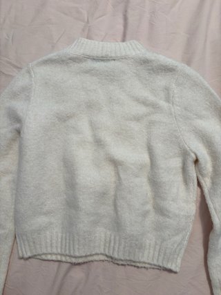 Jersey crop blanco talla única