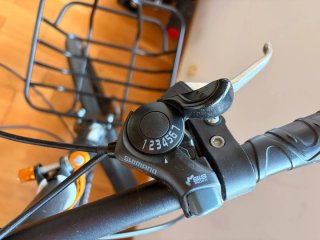 Bicicleta plegable KENROD negra con cesta