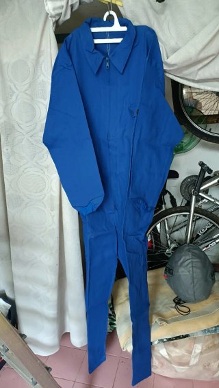 6 Buzos de trabajo azul talla 62