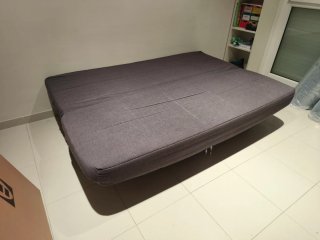 Sofá Cama Gris Tela