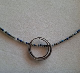 Collar y Pendientes Plata con piedras