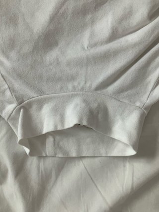 Crop Top Blanco Manga Larga Cuello Alto
