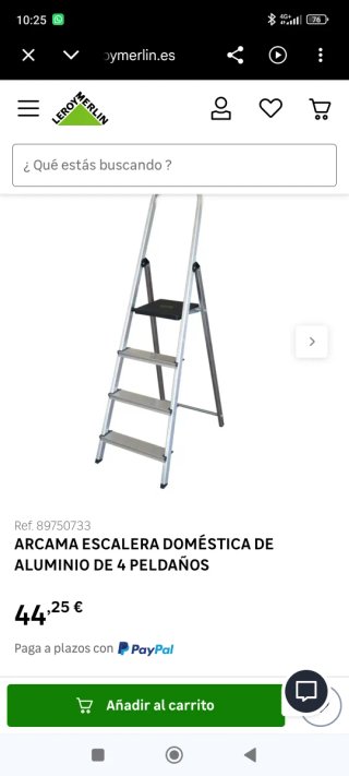 Escalera aluminio 4 peldaños