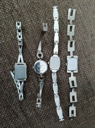 Lote 4 Relojes Mujer Plata y Blanco