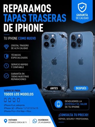 Reparaciones tapas traseras iphone
