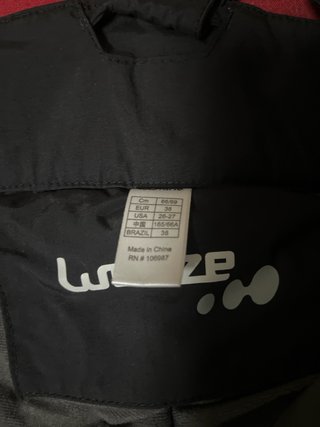 Pantalón de esquí negro decathlon Talla 38