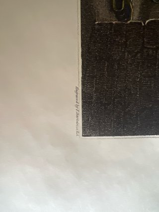 Lámina antigua grabado artístico