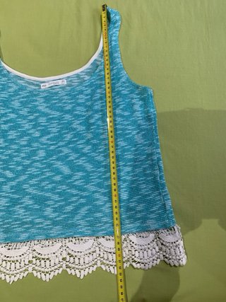 Camiseta tirantes mujer M encaje