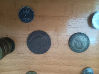Moneda Quarter Dollar USA y varias monedas antigua