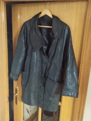 Chaqueta de cuero negra mujer
